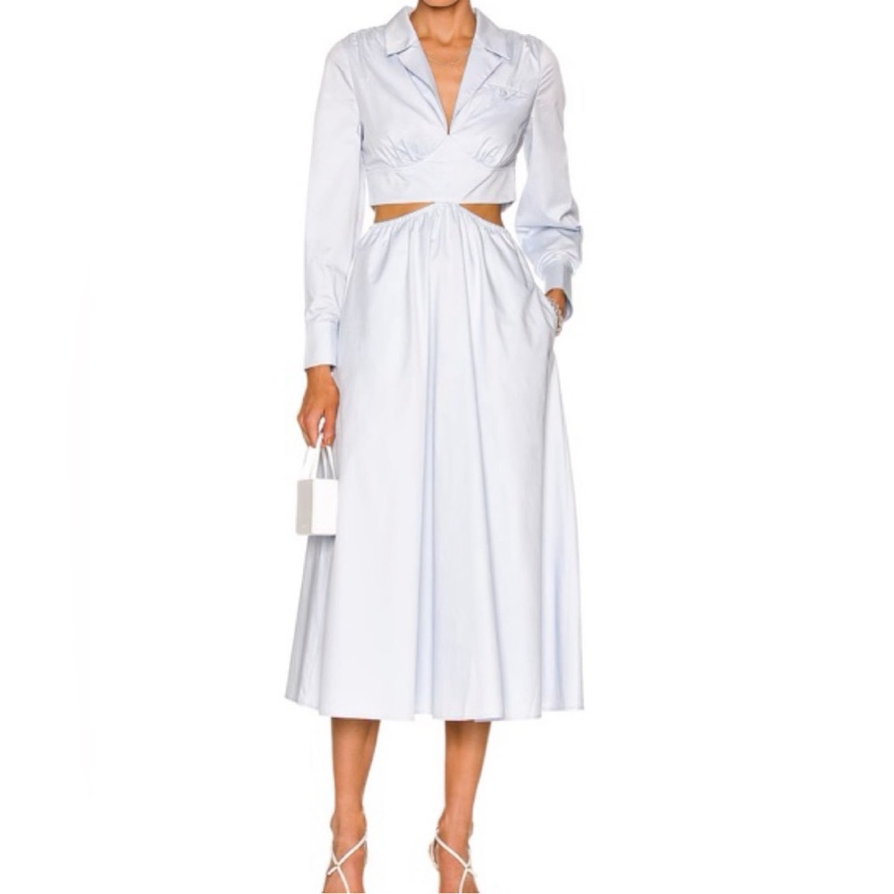 Self Portrait Cutout Midi Shirtdress Dress